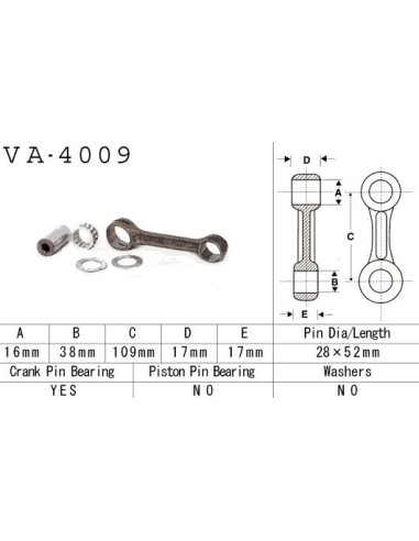 VESRAH KORBOWÓD KAWASAKI KLF 220 (KLF220) '92-'11, KLF 250 (KLF250) '92-'11 (VA4009) (MADE IN JAPAN)