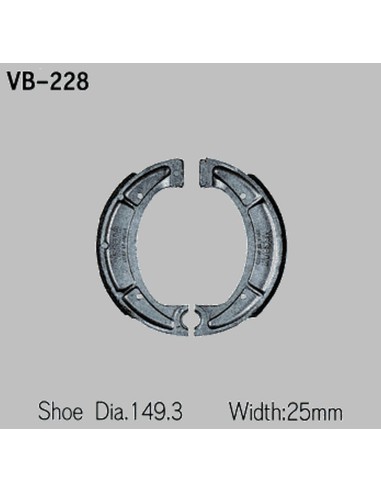 VESRAH SZCZĘKI HAMULCOWE YAMAHA XT 500/550/600 (Y510) TYŁ (MADE IN JAPAN)