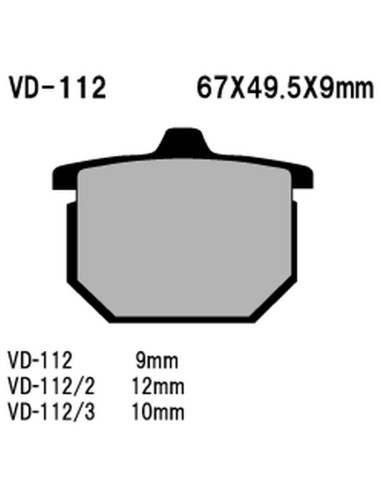 VESRAH KLOCKI HAMULCOWE KH29 SPIEK METALICZNY (ZŁOTE) HONDA CX500 '79-'81, GL1000/1100 '75-'81 (MADE IN JAPAN)