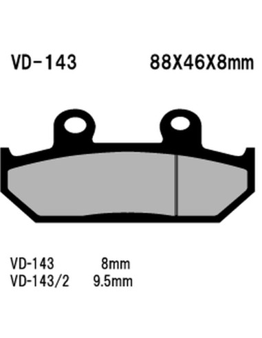 VESRAH KLOCKI HAMULCOWE KH124/2 SPIEK METALICZNY (ZŁOTE) (MADE IN JAPAN)