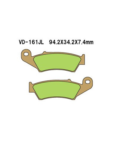 VESRAH KLOCKI HAMULCOWE KH185 SPIEK METALICZNY (ZŁOTE) (MADE IN JAPAN)