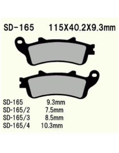 VESRAH KLOCKI HAMULCOWE KH261/KH281 SPIEK METALICZNY (ZŁOTE) (7,5MM) (MADE IN JAPAN)