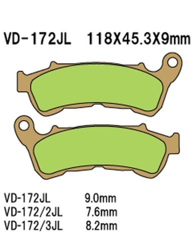 VESRAH KLOCKI HAMULCOWE KH388 SPIEK METALICZNY (ZŁOTE) (MADE IN JAPAN)