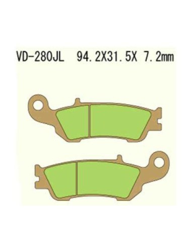 VESRAH KLOCKI HAMULCOWE KH450 SPIEK METALICZNY (ZŁOTE) YAMAHA YZF250 08-16 (MADE IN JAPAN)