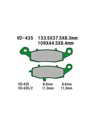 VESRAH KLOCKI HAMULCOWE KH231 / KH259 (MADE IN JAPAN)