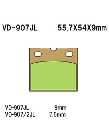 VESRAH KLOCKI HAMULCOWE KH18 SPIEK METALICZNY (ZŁOTE) (MADE IN JAPAN)