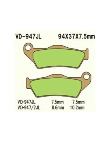 VESRAH KLOCKI HAMULCOWE KH181 SPIEK METALICZNY (ZŁOTE) KTM SX/EXC PRZÓD (MADE IN JAPAN)