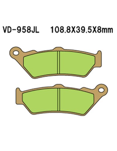 VESRAH KLOCKI HAMULCOWE KH209/KH209/2 SPIEK METALICZNY (ZŁOTE) (MADE IN JAPAN)