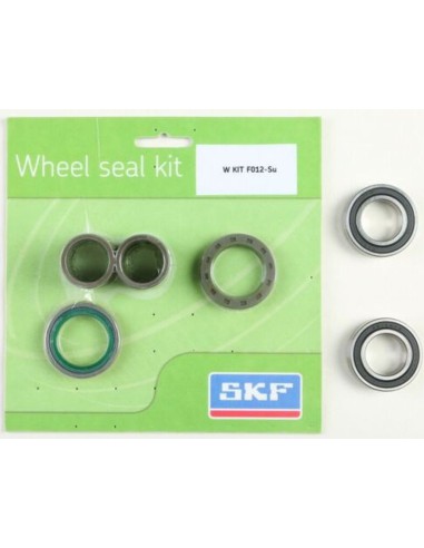 SKF PROMOCJA ZESTAW - ŁOŻYSKA PRZEDNIEGO KOŁA Z USZCZELNIACZAMI I TULEJKAMI SUZUKI RMZ 250 '07-19, RMZ 450 '05-'19, KAWASAKI KXF