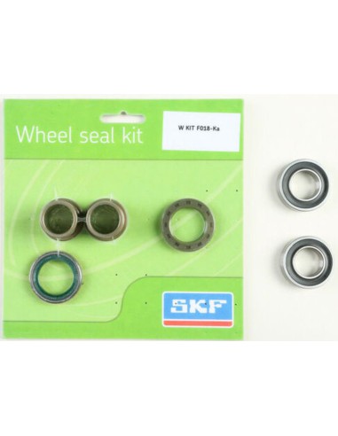 SKF PROMOCJA ZESTAW - ŁOŻYSKA PRZEDNIEGO KOŁA Z USZCZELNIACZAMI I TULEJKAMI KAWASAKI KXF 250 '06-'19, KXF 450 '06-'18 KX 125/250