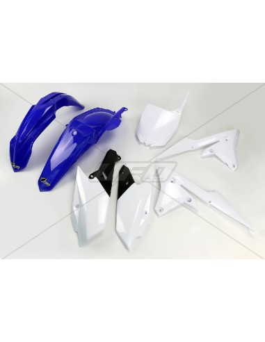 UFO KOMPLET PLASTIKÓW YAMAHA YZF 250 '14-'18, YZF 450 '14-'17 KOLOR OEM (NIEBIESKI/BIAŁY) (YA318E999)