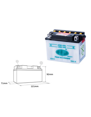 LANDPORT AKUMULATOR YB4L-B (MB LB4L-B) 12V 4AH 121X71X93 OBSŁUGOWY - BEZ ELEKTROLITU (10)