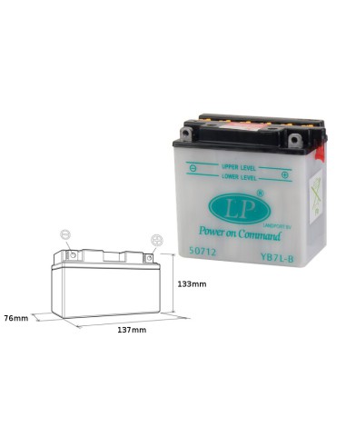 LANDPORT AKUMULATOR YB7L-B (MB LB7L-B) 12V 8Ah 137x76x134 OBSŁUGOWY - BEZ ELEKTROLITU (5)