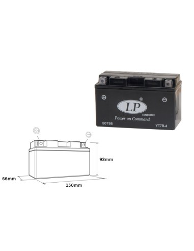 LANDPORT AKUMULATOR YT7B-4 (MS LT7B-4) 12V 6,5AH 148X64X90 BEZOBSŁUGOWY - ZALANY (6)