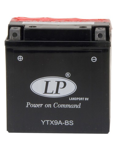 LANDPORT AKUMULATOR YTX9A-BS (MA LTX9A-BS) 12V 9AH 137X76X139 BEZOBSŁUGOWY - ELEKTROLIT OSOBNO ( DO MZ ETZ 125/150/250/251 -