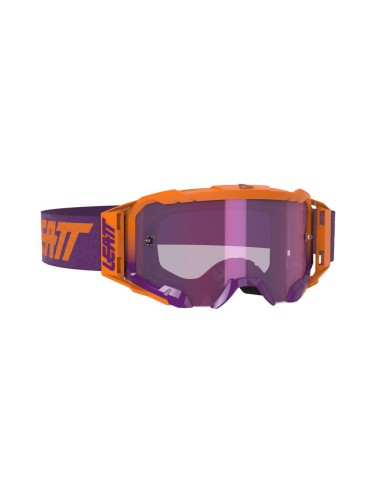 LEATT GOGLE VELOCITY 5.5 IRIZ GOGGLE NEON ORANGE LENS PURPLE 78% - KOLOR POMARAŃCZOWY/FIOLETOWY SZYBKA LUSTRZANA FIOLETOWA