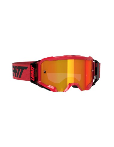 LEATT GOGLE VELOCITY 5.5 IRIZ GOGGLE RED LENS RED 28% - KOLOR CZERWONY/CZARNY SZYBKA LUSTRZANA CZERWONA