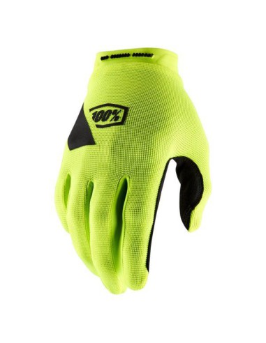 100 PROCENT RĘKAWICE CROSS/ENDURO MODEL RIDECAMP GLOVES FLUO YELLOW KOLOR ŻÓŁTY FLUO/CZARNY ROZMIAR L STARY KOD: 10018-004-12