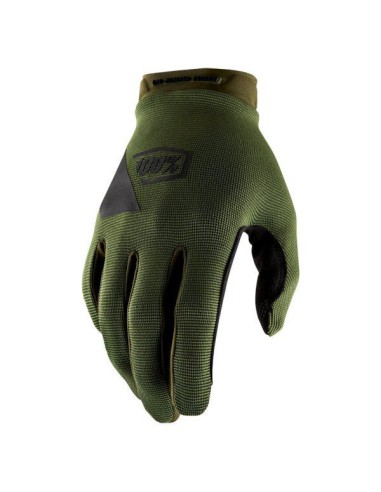 100 PROCENT RĘKAWICE CROSS/ENDURO MODEL RIDECAMP GLOVES FATIGUE KOLOR ZIELONY (MILITARNY) ROZMIAR M STARY KOD: 10018-190-11