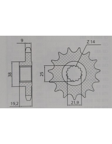 SUNSTAR ZĘBATKA PRZEDNIA 2254 15 DUCATI MULTISTRADA 1200 / S '10-'17 (JTF743.15) (ŁAŃC. 530)