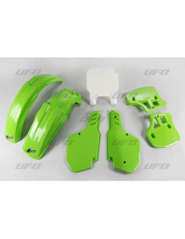 UFO KOMPLET PLASTIKÓW KAWASAKI KX 500 '93-'95 KOLOR OEM (ZIELONY/BIAŁY) (KA187E999)