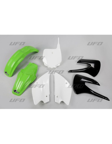 UFO KOMPLET PLASTIKÓW KAWASAKI KX 85 '01-'13 KOLOR OEM '10 (ZIELONY/BIAŁY/CZARNY) (KA214E999)