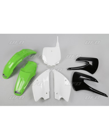 UFO KOMPLET PLASTIKÓW KAWASAKI KX 85 '01-'13 KOLOR OEM '10 (ZIELONY/BIAŁY/CZARNY) (KA214KE999)