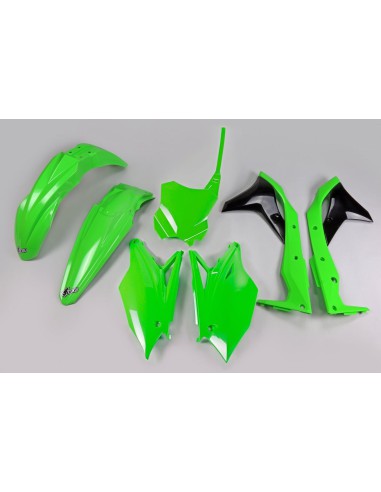 UFO KOMPLET PLASTIKÓW KAWASAKI KXF 250 '18-'20 KOLOR OEM '20 (ZIELONY/CZARNY) (KA225E999K)