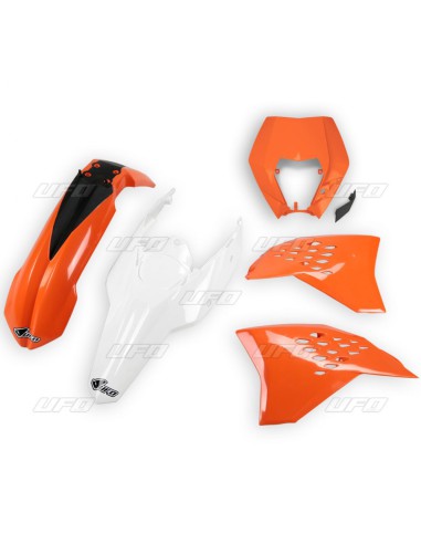 UFO KOMPLET PLASTIKÓW KTM EXC/EXC-F '11 KOLOR OEM '11 (POMRAŃCZOWY/BIAŁY) (KT520E999W)