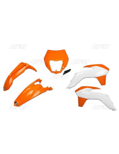 UFO KOMPLET PLASTIKÓW KTM EXC/EXC-F '14-'16 KOLOR OEM '16 (POMRAŃCZOWY/BIAŁY) (KT524E999X)