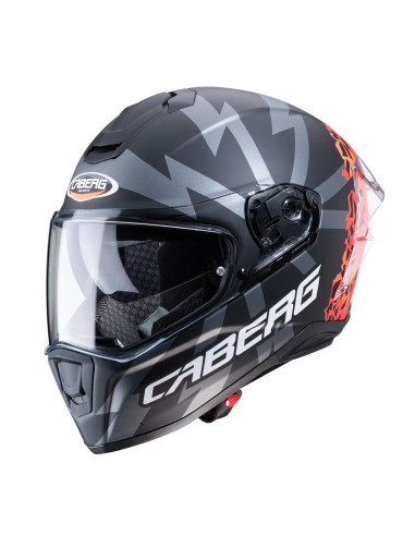 CABERG WYPRZEDAŻ KASK INTEGRALNY Z BLENDĄ MODEL DRIFT EVO STORM MATT BLACK/RED FLUO/ORANGE FLUO KOLOR CZARNY MAT CZERWONY