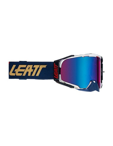 LEATT GOGLE VELOCITY 6.5 IRIZ GOGGLE ROYAL LENS BLUE UC 26% - KOLOR GRANATOWY/BIAŁY SZYBKA LUSTRZANA NIEBIESKA/RÓŻOWA