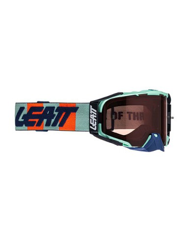 LEATT GOGLE VELOCITY 6.5 GOGGLE ICE LENS ROSE UC 32% - KOLOR TURKUSOWY/GRANATOWY/POMARAŃCZOWY SZYBKA DYMIONE LUSTRO RÓŻOWE ZŁOTO