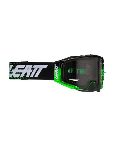 LEATT GOGLE VELOCITY 6.5 GOGGLE NEON LIME LENS LIGHT GREY 58% - KOLOR CZARNY/ZIELONY FLUO SZYBKA DYMIONE LUSTRO SZARA