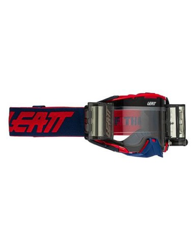 LEATT GOGLE VELOCITY 6.5 ROLL-OFF GOGGLE RED/BLUE LENS CLEAR 83% - KOLOR GRANATOWY/CZERWONY SZYBKA PRZEŹROCZYSTA