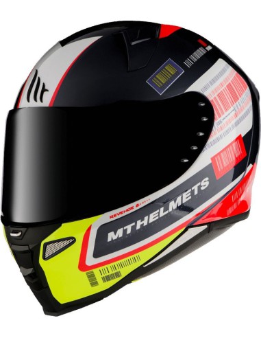 MT WYPRZEDAZ KASK KASK INTEGRALNY REVENGE 2 RS A1 GLOSS PEARL BLACK KOLOR CZARNY/BIAŁY/ŻÓŁTY FLUO ROZMIAR XS (PRZEŹROCZYSTY