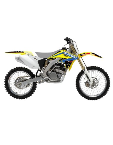 BLACKBIRD KOMPLET NAKLEJEK (OKLEIN) SUZUKI RMZ 250 '07-'09 DREAM 4 KOLOR ŻÓŁTY NIEBIESKI