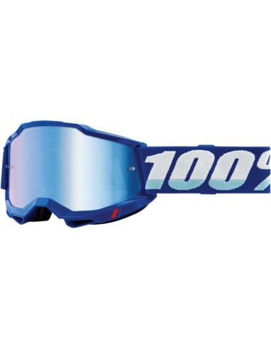 100 PROCENT GOGLE MODEL ACCURI 2 BLUE - MIRROR BLUE LENS - KOLOR NIEBIESKI/BIAŁY SZYBKA NIEBIESKIE LUSTRO STARY KOD: