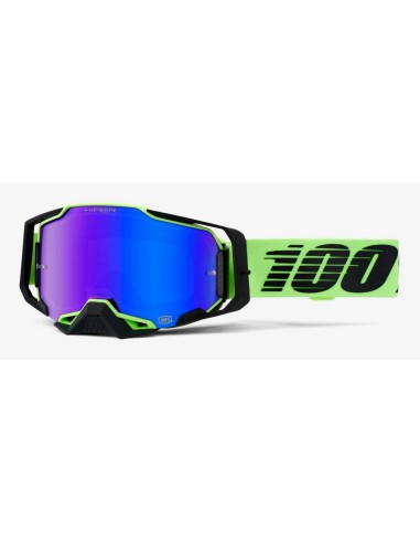 100 PROCENT GOGLE MODEL ARMEGA URUMA - MIRROR BLUE LENS - KOLOR ZIELONY/CZARNY SZYBKA NIEBIESKIE LUSTRO