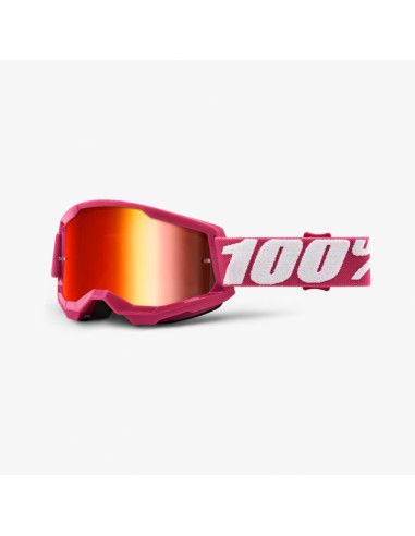 100 PROCENT GOGLE MODEL STRATA 2 FLETCHER - MIRROR RED LENS - KOLOR FUKSJA SZYBKA CZERWONE LUSTRO STARY KOD: 50421-251-06