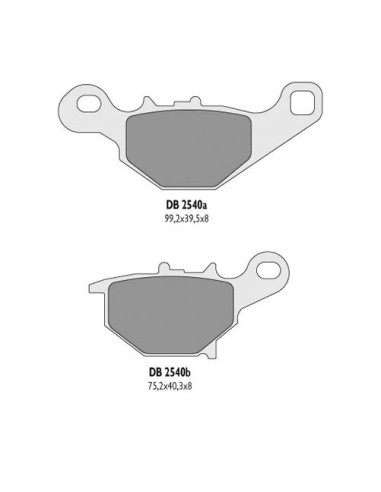 DELTA BRAKING KLOCKI HAMULCOWE KH401 SUZUKI RM 85 TYŁ - ZASTĘPUJE DB2540MX-D ORAZ DB2540QD-D