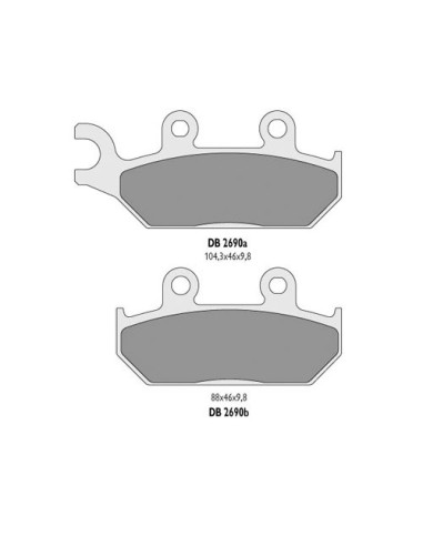 DELTA BRAKING KLOCKI HAMULCOWE KH172 PRZÓD YAMAHA XT600 92-03, XT660 91-98 - ZASTĘPUJĄ DB2690MX-D ORAZ DB2690QD-D