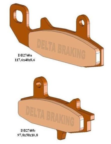 DELTA BRAKING KLOCKI HAMULCOWE KH147 - ZASTĘPUJE DB2740MX-D ORAZ DB2740QD-D