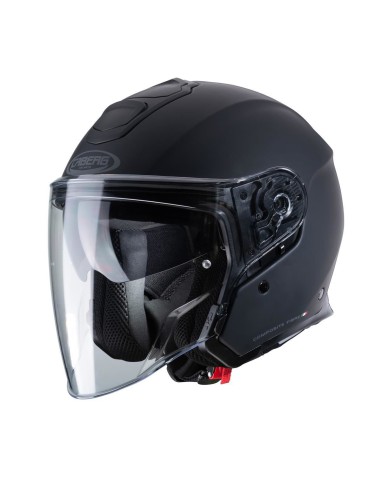 CABERG WYPRZEDAŻ KASK OTWARTY JET OTWARTY FLYON MATT BLACK KOLOR CZARNY MAT ROZMIAR XS (PINLOCK W ZESTAWIE)