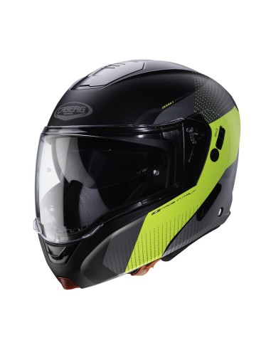 CABERG WYPRZEDAŻ KASK SZCZĘKOWY FLIP-UP MODEL HORUS SCOUT KOLOR CZARNY/ŻÓŁTY FLUO/SZARY/SREBRNY MAT ROZMIAR S (PINLOCK W