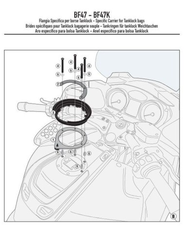 KAPPA MOCOWANIE TANKLOCK BMW R 1200RT (05-13)