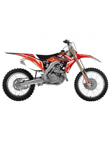 BLACKBIRD KOMPLET NAKLEJEK (OKLEIN) + POKROWIEC POSZYCIE NA SIEDZENIE HONDA CRF 250R '14-'17, CRF 450R '13-'16 DREAM 4 KOLOR