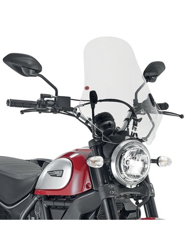 KAPPA SZYBA DUCATI Scrambler 400 (16-19), Scrambler Icon 800 (15-19) 48 X 43,5 CM PRZEZROCZYSTA - POTRZEBNE MOCOWANIE A7407A