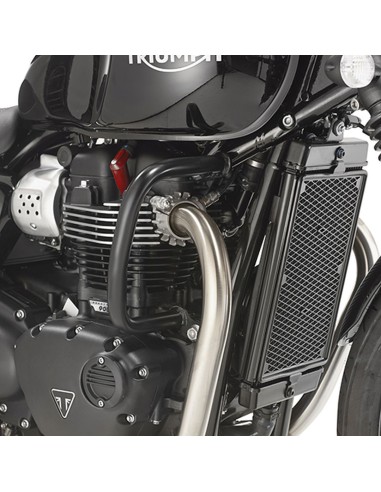 KAPPA GMOLE OSŁONY SILNIKA TRIUMPH Bonneville T100 (17-19), Bonneville T120 (16-19), Street Twin 900 (16-19) CZARNE