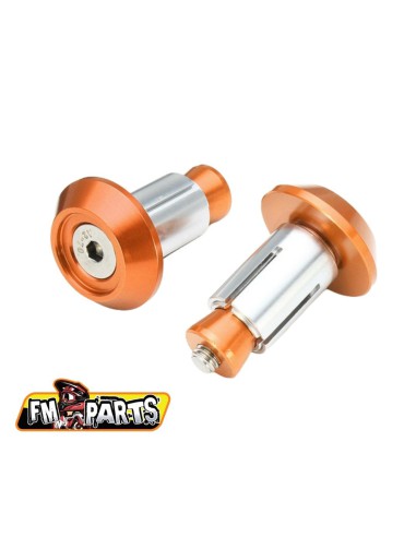 FM-PARTS KOŃCÓWKI KIEROWNICY/KORKI ALUMINIUM KOLOR POMARAŃCZOWY